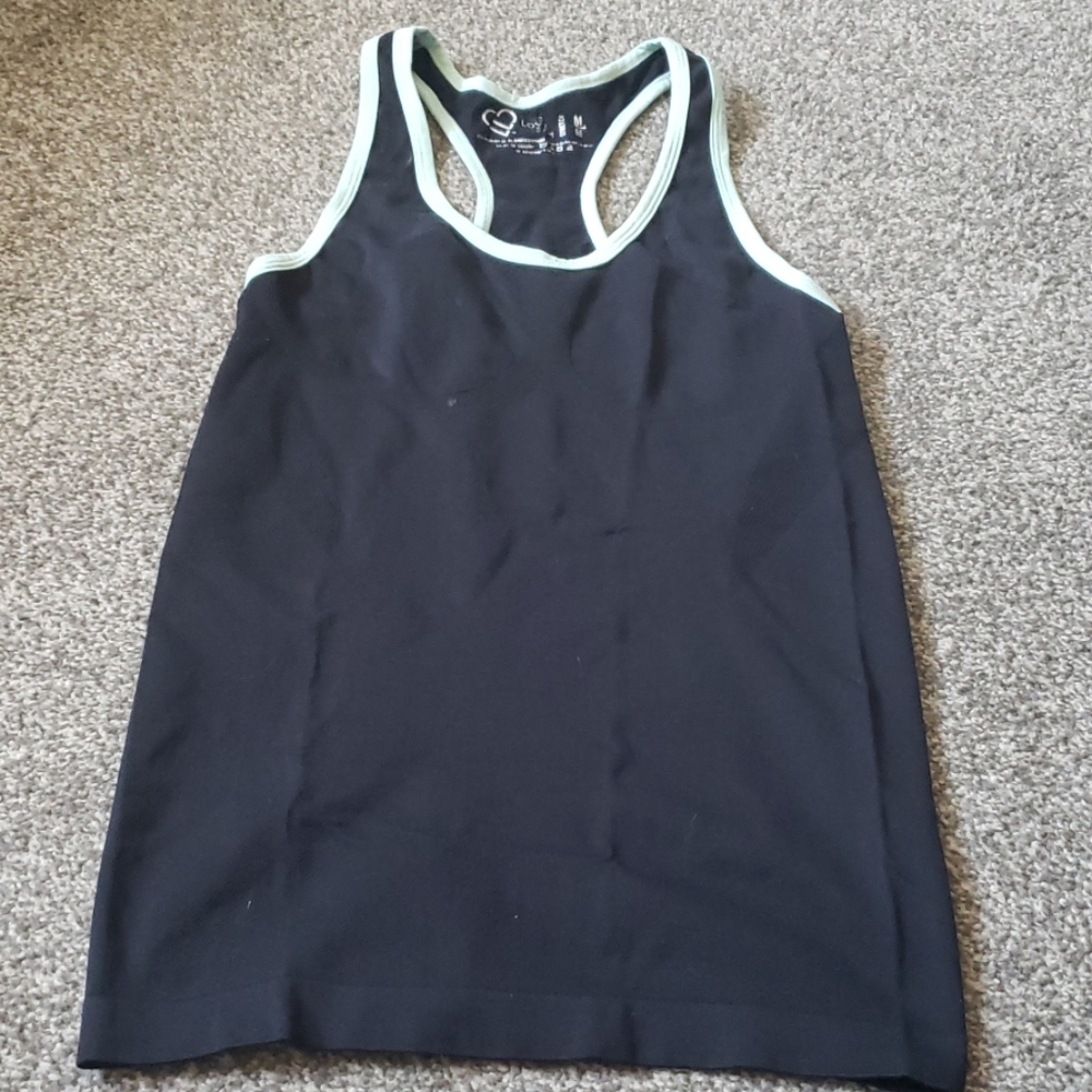 Black stretchy work out top